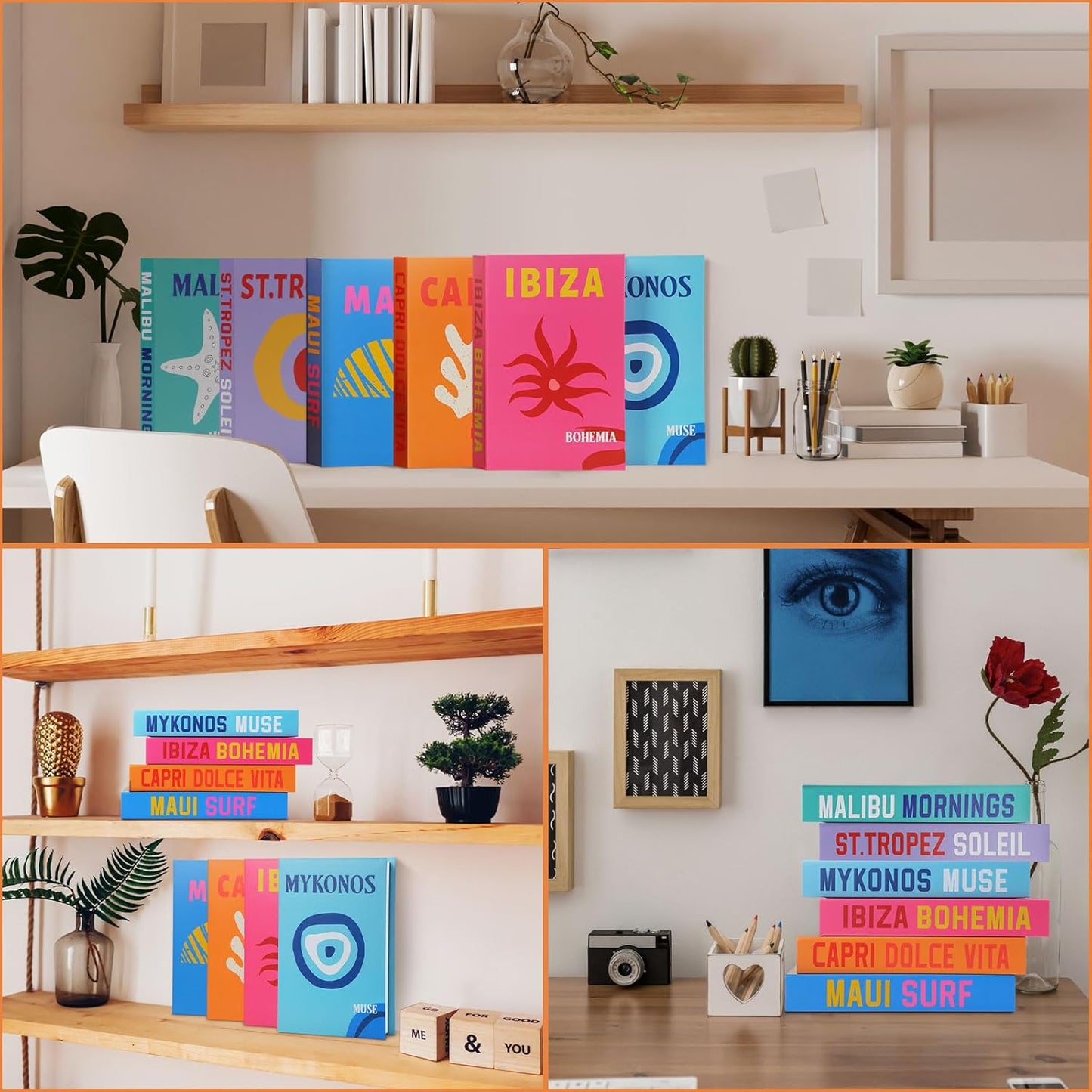 Mykonos Modern Fashion Coffee faux Table Book  