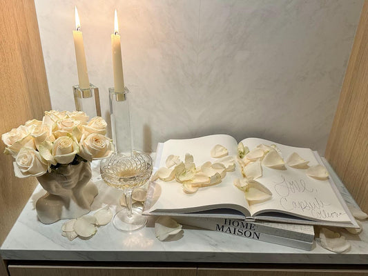 Set the Mood Demure Crystal Candlestick Holder Set