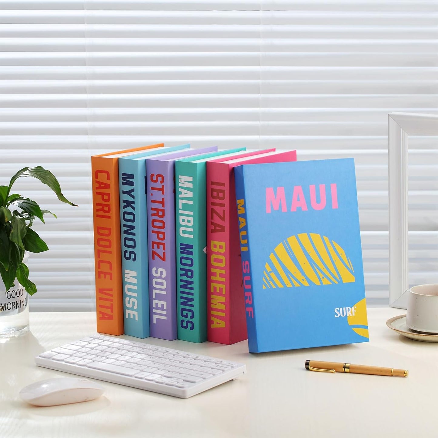 Mykonos Modern Fashion Coffee faux Table Book  