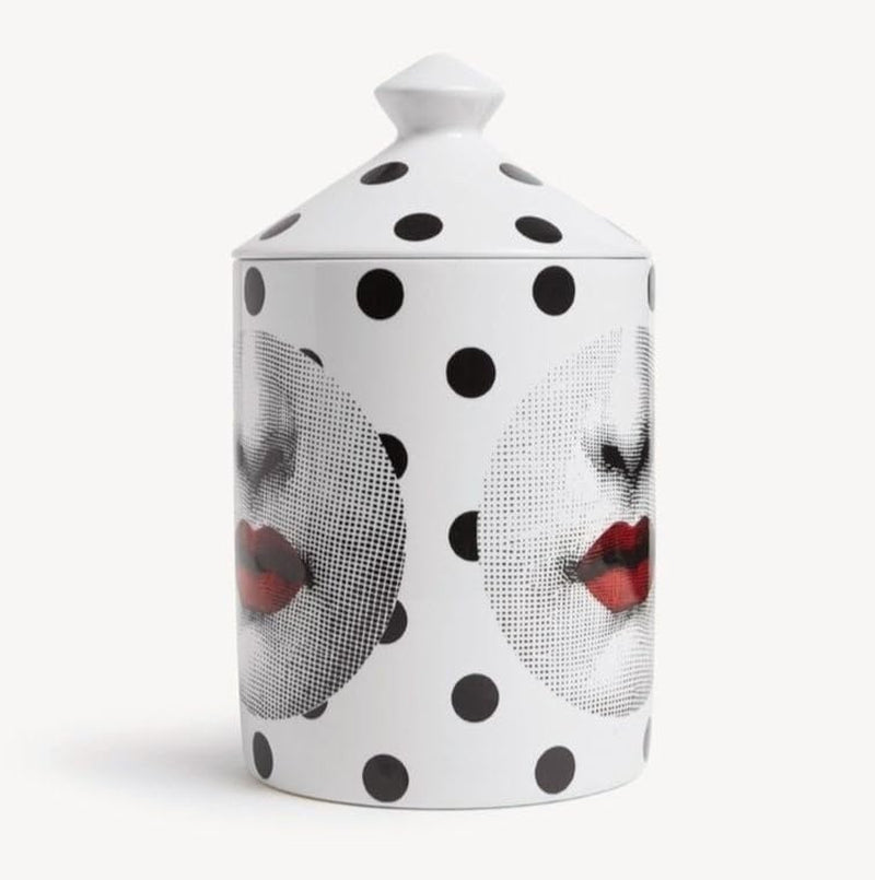 Modern Romance Red Lips Apothecary Jar with Lid 