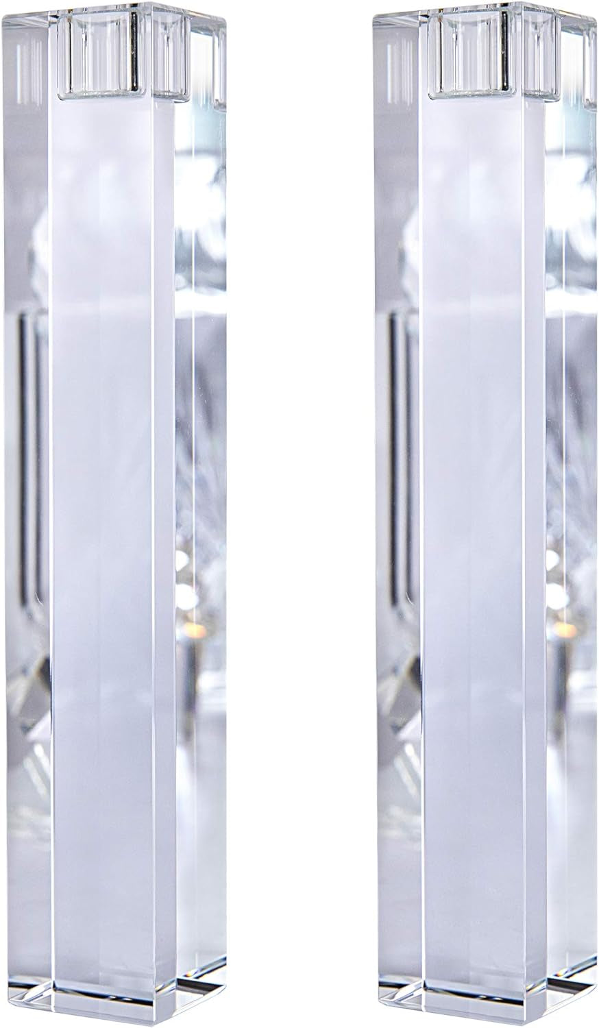 Set the Mood Demure Crystal Glass Long Candle Holder