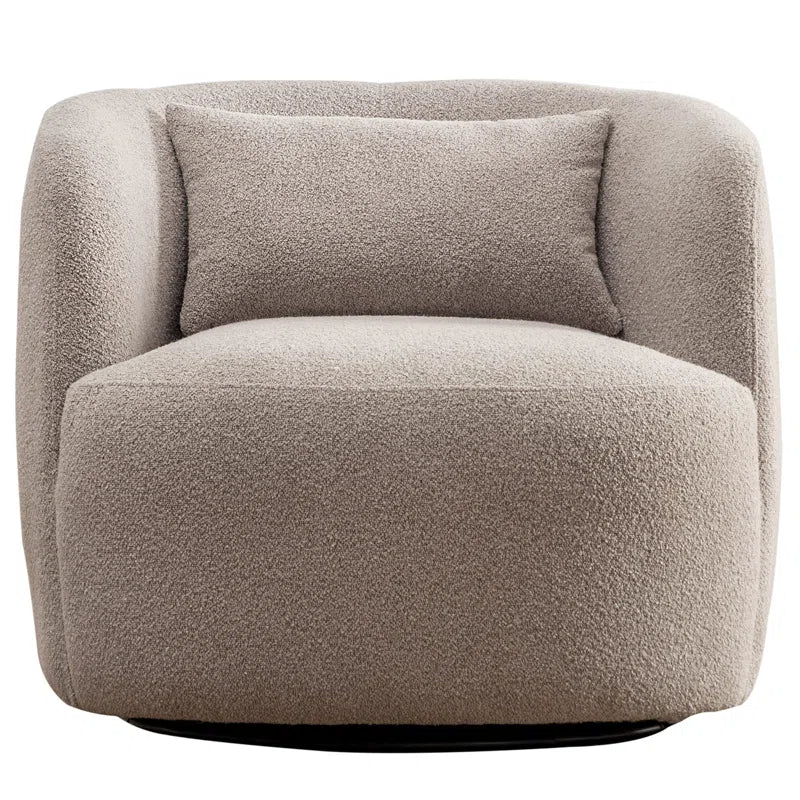 Carrena 34" Wide Boucle Upholstered Swivel Armchair - CAPSULE HOME COLLECTION