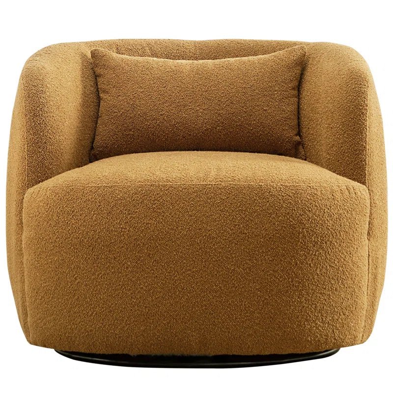 Carrena 34" Wide Boucle Upholstered Swivel Armchair - CAPSULE HOME COLLECTION