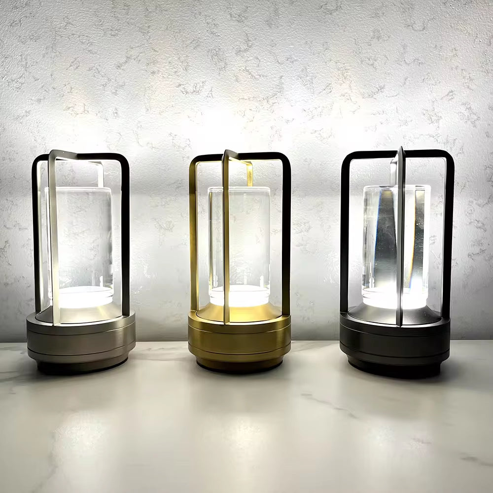 Elegant Touch-Controlled Rechargeable Crystal Bedside Lamp - Perfect for Bedrooms and Restaurants, Creates a Soothing Atmosphere!